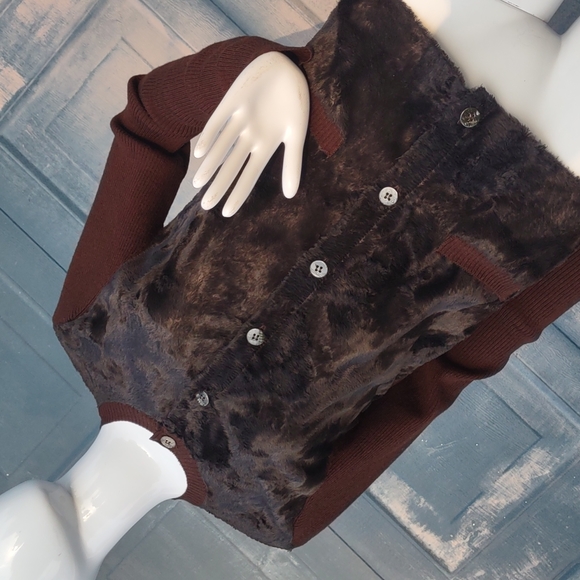 Adrienne Vittadini Ladies Luxury Pure Wool Front Placket Cardigan Sweater - Picture 11 of 17